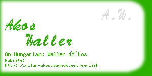 akos waller business card